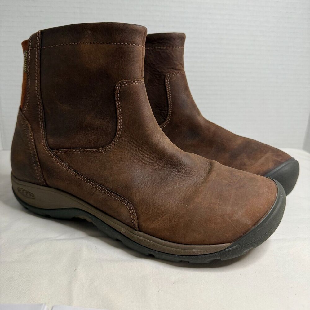 Keen Presidio II Dry Waterproof Boots Size 8.5 Mid Zip Women's Tortoise Shell